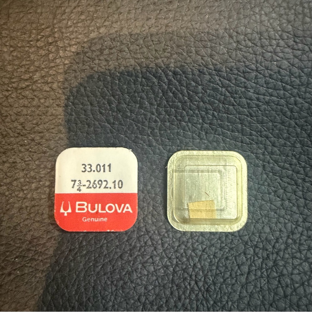 NOS Bulova Watch Part # 33.011/7 3/4 2692.10. Authentic Bulova watch component.